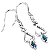 Abalone Shell Sterling Silver Earrings - e396
